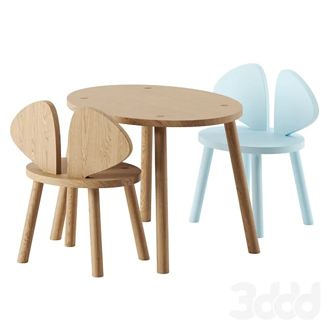 MOUSE CHAIR & TABLE by Nofred